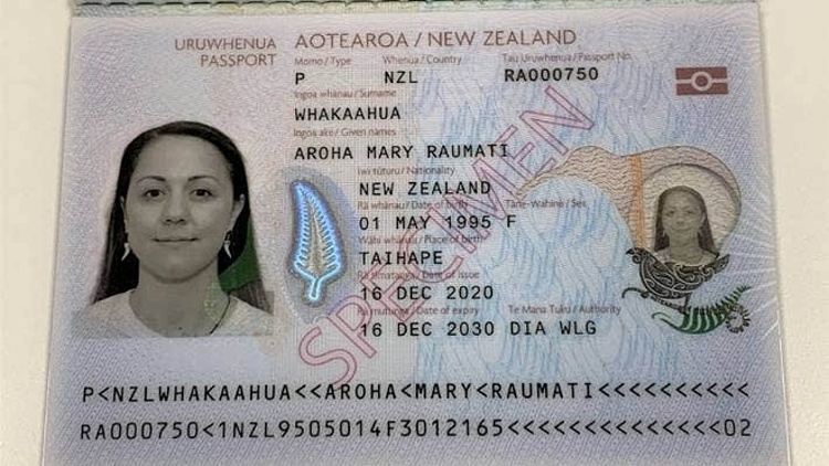 Nét độc đáo trên hộ chiếu của New Zealand